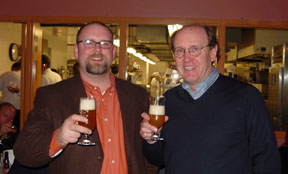 Greg Hall (left) and John Hall (right) the brewing dynasty behind Goose Island Brewery, Chicago - photo by Lucy Saunders